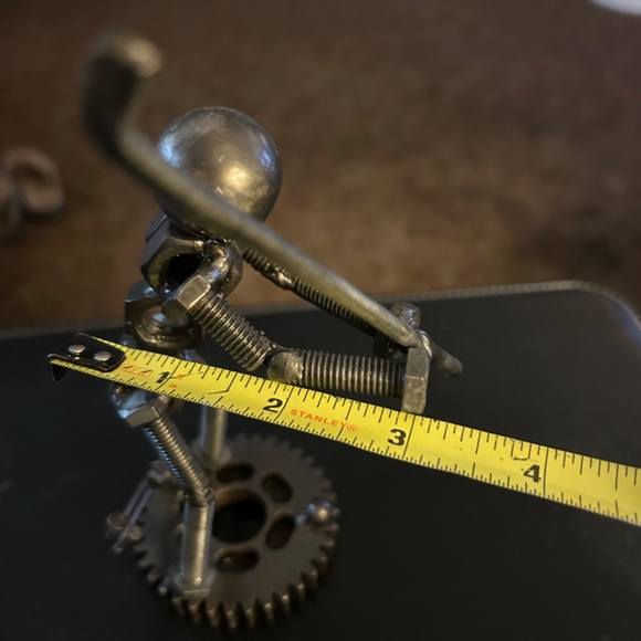 Nuts & Bolts GOLFER Metal Artwork FIGURINE -GOLFER GIFT - Picture 9 of 16